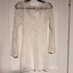 H&M Lace Long Sleeve Mini Dress